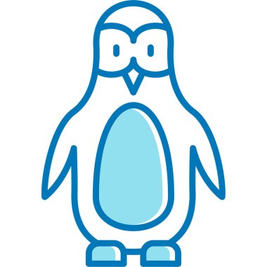 izole edilmiş penguen çizgi film tasarımı vektör çizim grafik tasarımı