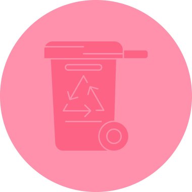 Çöp kutusu. Basit illüstrasyon