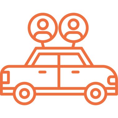 Otomobil park simgesi taslak biçimi