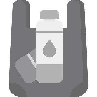 Düz tasarımda su şişesi simgesi