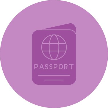 Pasaport. Web simgesi basit illüstrasyon