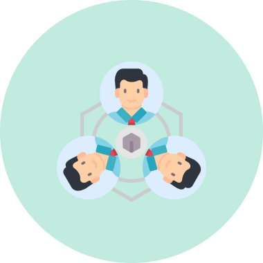 iş takımı simgesi vektör illüstrasyonu