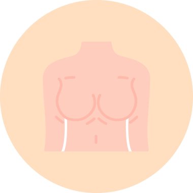 kadın göğüs kanseri renk ikonu vektör çizimi