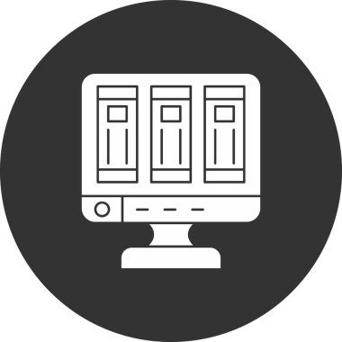 monitor vector glyph icon design