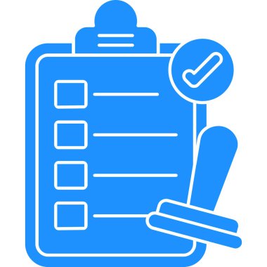 Kontrol listesi. Web simgesi basit tasarım