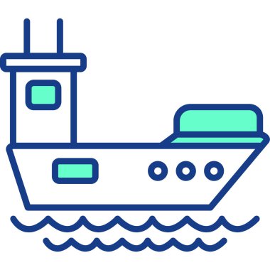 Tekne. Web simgesi basit illüstrasyon