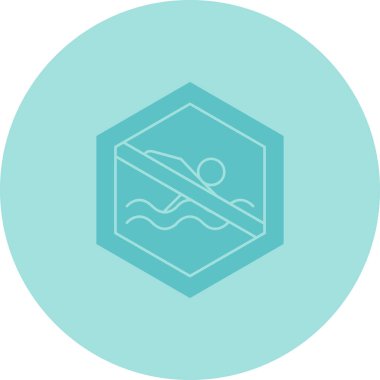 yüzme ikonu vektör illüstrasyonu