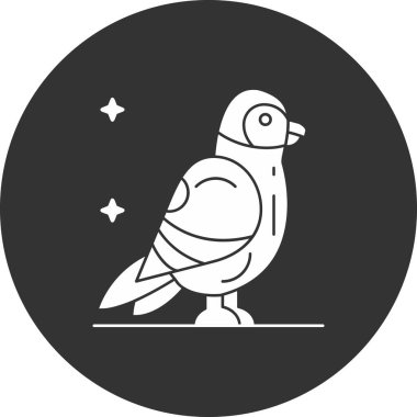 kuş simgesi vektör illüstrasyonu