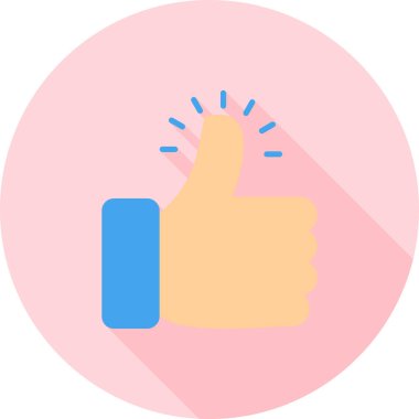 başparmak yukarı simgesi, basit illüstrasyon tasarımı