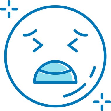 Üzücü. Web simgesi basit illüstrasyon