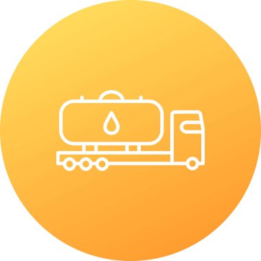 Petrol tankeri simgesi, vektör illüstrasyonu