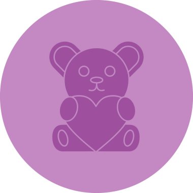 Oyuncak ayı simgesi, modern tasarım illüstrasyonu