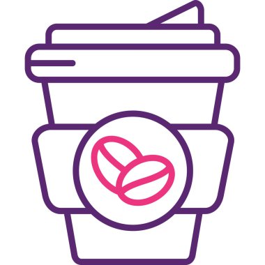 Bardak. Web simgesi basit illüstrasyon