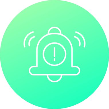 Eşsiz uyarı vektör çizgisi simgesi