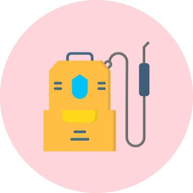 sırt çantası simgesi, vektör illüstrasyonu