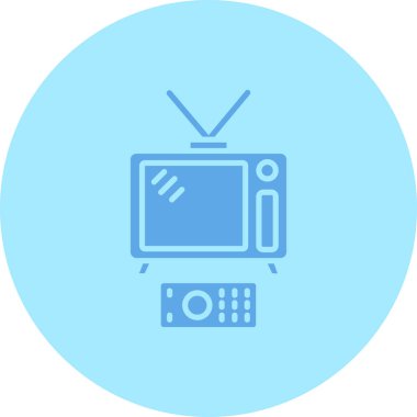 Televizyon. Web simgesi basit illüstrasyon