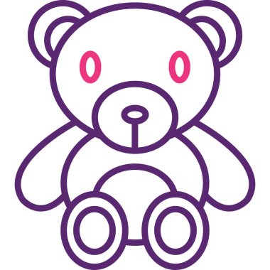 Ayı. Web simgesi basit illüstrasyon