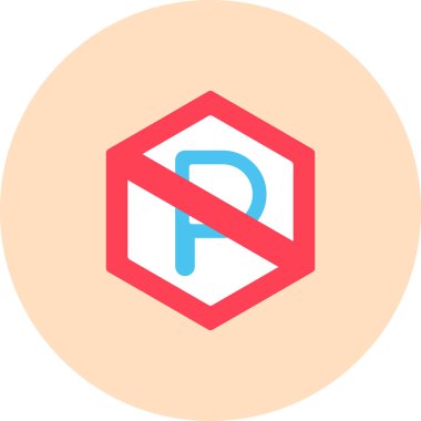 Park ediyor. Web simgesi basit illüstrasyon