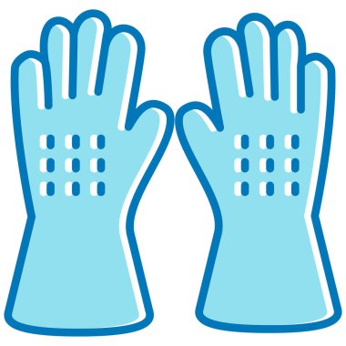 Eldiven ikonu. Web için eldiven vektör simgelerinin özet çizimi