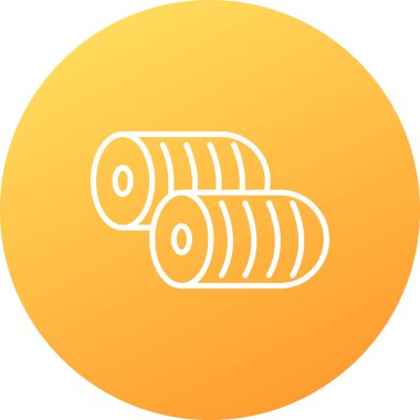 Uzun gölgeli izole edilmiş bira ikonlu beyaz çizgi fıçı. Tahta daire düğmesi. vektör illüstrasyonu