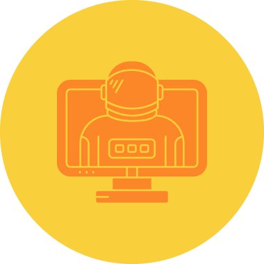 Bilgisayar. Web simgesi basit illüstrasyon