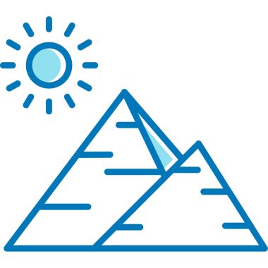 Bir dağ simgesinin vektör illüstrasyonu