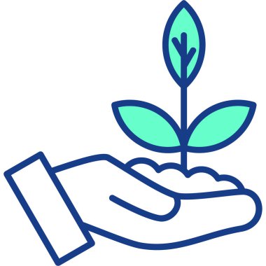 Ekoloji. Web simgesi basit illüstrasyon