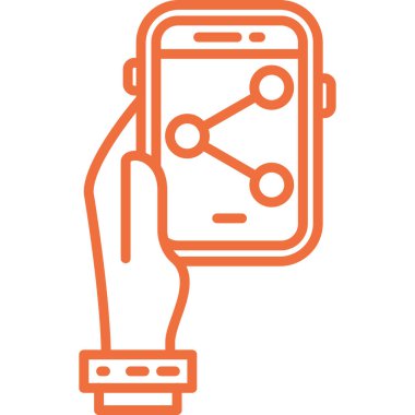 cep telefonu simgesi. Beyaz üzerinde izole edilmiş web için akıllı telefon vektör simgesi