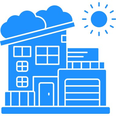 Ev. Web simgesi basit illüstrasyon