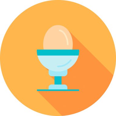 Paskalya yumurtası simgesi, basit vektör çizim