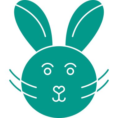 Tavşancık. Web simgesi basit illüstrasyon