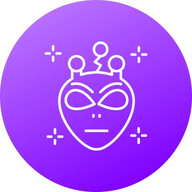 Uzaylı simgesi, vektör illüstrasyonu