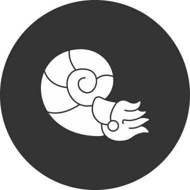 Salyangoz simgesinin vektör çizimi