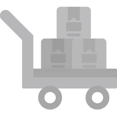 Alışveriş arabası simgesi, illüstrasyon vektör