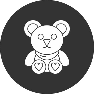 Oyuncak ayı ikonu vektör çizimi