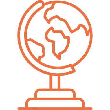 küresel dünya ikonu vektör illüstrasyonu