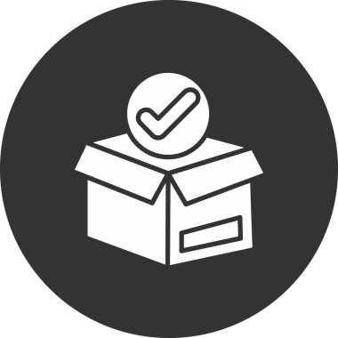 Dağıtım kutusu simgesinin vektör illüstrasyonu