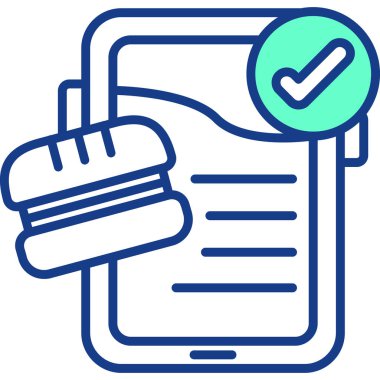 Kontrol listesi. Web simgesi basit illüstrasyon