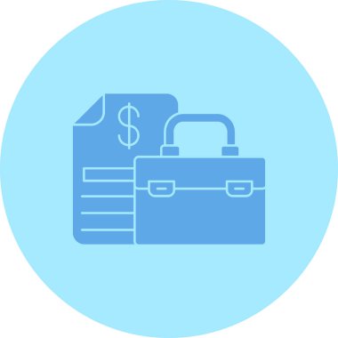 Evrak çantası simgesinin vektör illüstrasyonu