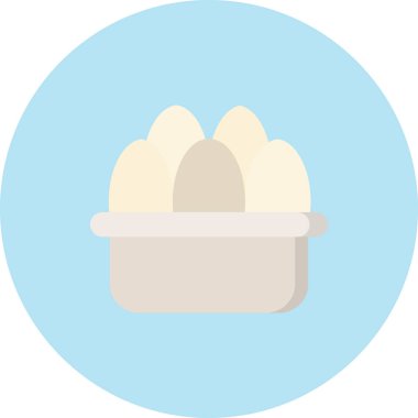 Yumurta renkli vektör simgesi