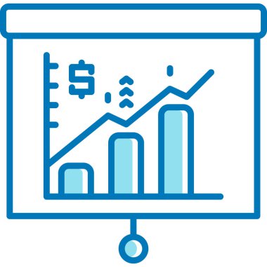 iş grafiği çizelgesi simgesi doldurulmuş ana hatlar biçiminde