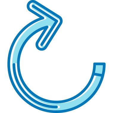 Tek bir simgenin vektör çizimi - mavi ve kırmızı arkaplan