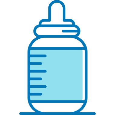 Bebek şişesi ikonu. Taslak bebek şişe vektör simgesi rengi düz izole