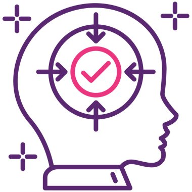 Kafa. Web simgesi basit illüstrasyon