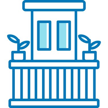 Bina. Web simgesi basit illüstrasyon