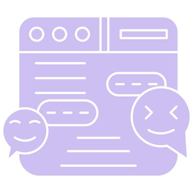 Sohbet simgesi, vektör illüstrasyon tasarımı, ileti simgesi