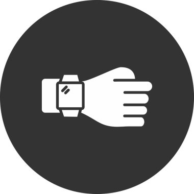 Bilek saati düz vektör simgesi