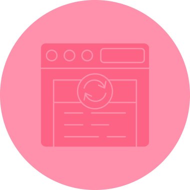 Tarayıcı. Web simgesi basit illüstrasyon