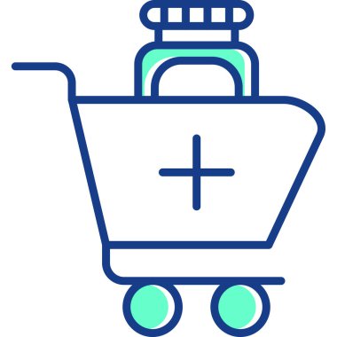 Alışveriş arabası. Web simgesi basit illüstrasyon