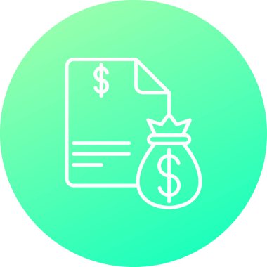 Dolar. Web simgesi basit illüstrasyon